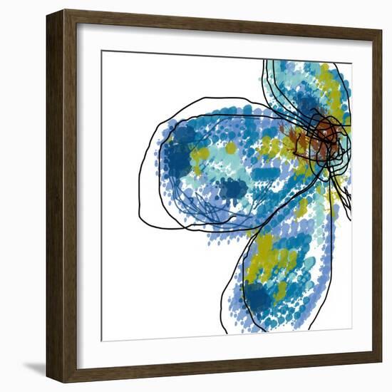 Blue Petals-Jan Weiss-Framed Art Print