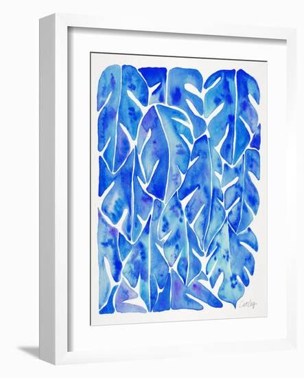 Blue Philodendron-Cat Coquillette-Framed Art Print