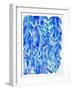 Blue Philodendron-Cat Coquillette-Framed Art Print