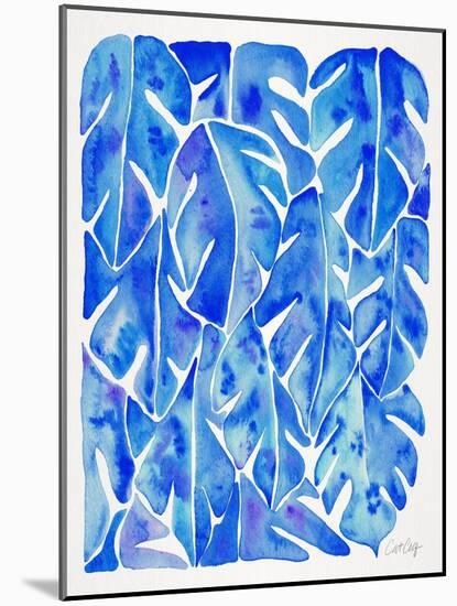 Blue Philodendron-Cat Coquillette-Mounted Art Print