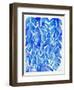 Blue Philodendron-Cat Coquillette-Framed Art Print