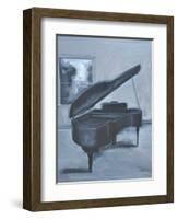 BLUE PIANO-ALLAYN STEVENS-Framed Art Print