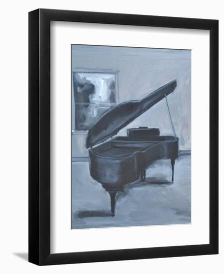 BLUE PIANO-ALLAYN STEVENS-Framed Art Print