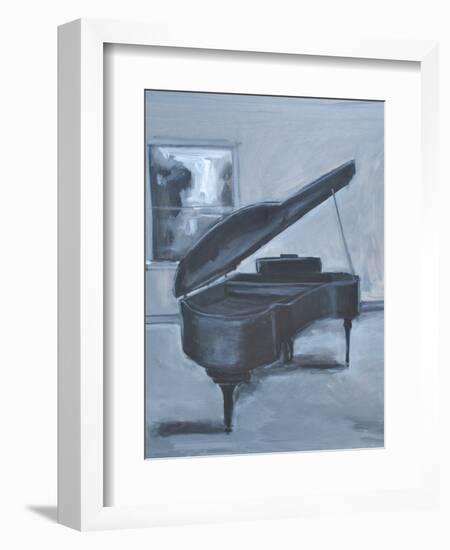 BLUE PIANO-ALLAYN STEVENS-Framed Art Print