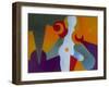 Blue Pin-Up Girl, 2009-Jan Groneberg-Framed Giclee Print