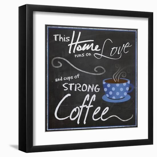 Blue Poka Cup-Lauren Gibbons-Framed Art Print