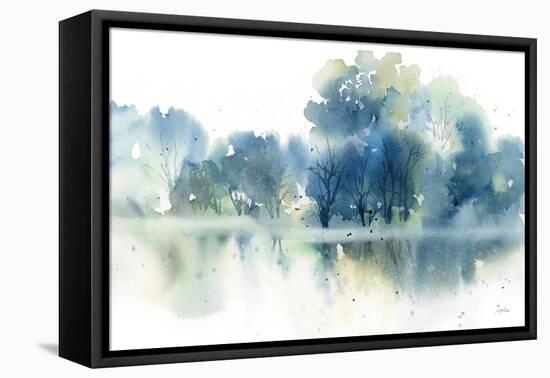 Blue Pond Reflections-Katrina Pete-Framed Stretched Canvas