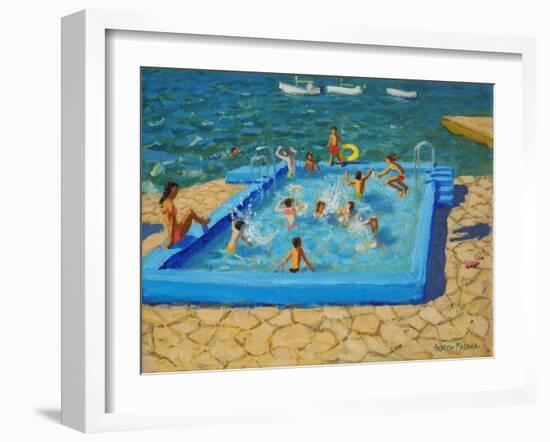 Blue Pool, Vrsar, Croatia, 2017-Andrew Macara-Framed Giclee Print