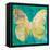 Blue Pop Butterfly-Walter Robertson-Framed Stretched Canvas