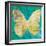 Blue Pop Butterfly-Walter Robertson-Framed Art Print