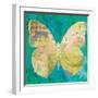 Blue Pop Butterfly-Walter Robertson-Framed Art Print