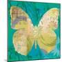 Blue Pop Butterfly-Walter Robertson-Mounted Art Print