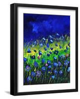 Blue Poppies 674160-Pol Ledent-Framed Art Print