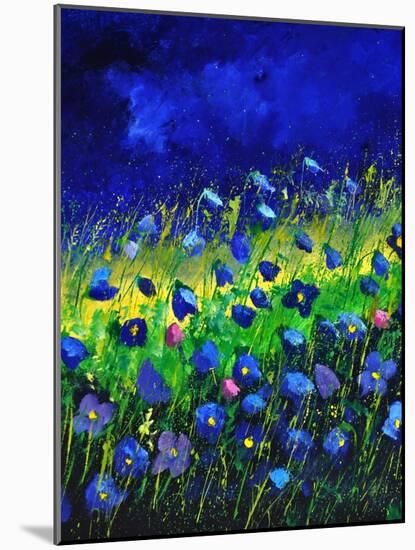 Blue Poppies 674160-Pol Ledent-Mounted Art Print