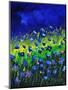 Blue Poppies 674160-Pol Ledent-Mounted Art Print