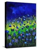 Blue Poppies 674160-Pol Ledent-Stretched Canvas