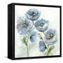 Blue Poppy 4-Patti Bishop-Framed Stretched Canvas
