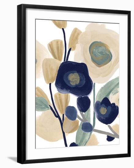 Blue Poppy Cascade I-June Vess-Framed Art Print