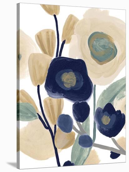 Blue Poppy Cascade I-June Vess-Stretched Canvas