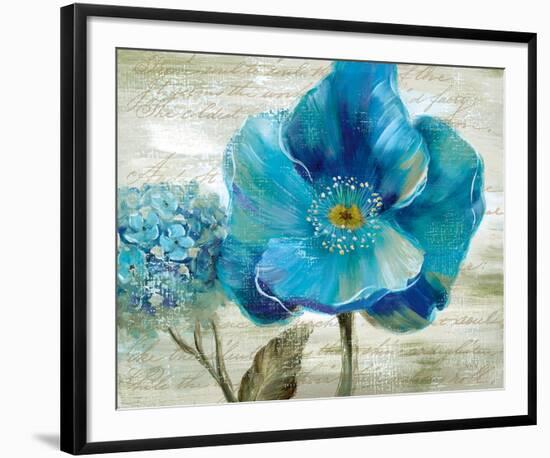 Blue Poppy Poem II-Nan-Framed Art Print