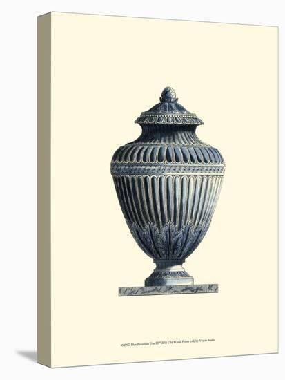 Blue Porcelain Urn III-null-Stretched Canvas
