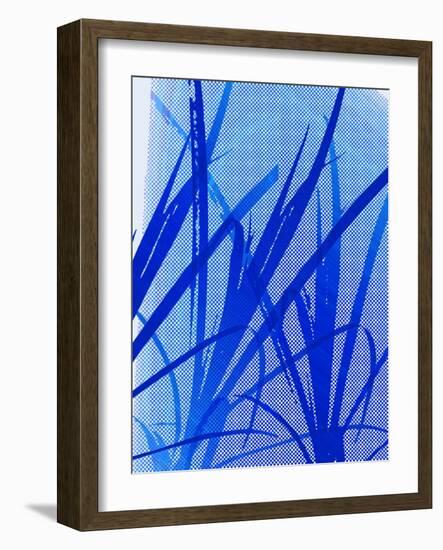 Blue Poster Palm-Ruth Palmer-Framed Art Print