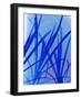 Blue Poster Palm-Ruth Palmer-Framed Art Print