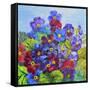 Blue Primroses-Joan Thewsey-Framed Stretched Canvas