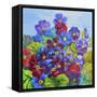 Blue Primroses-Joan Thewsey-Framed Stretched Canvas