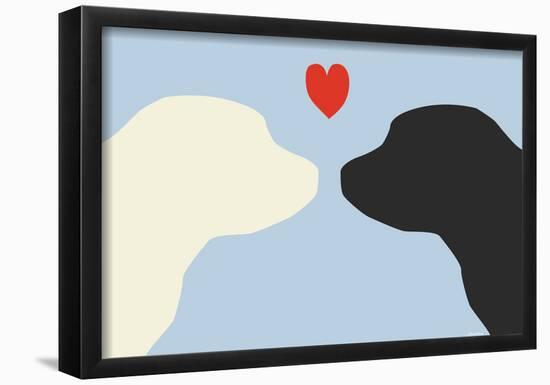 Blue Puppy Love-Avalisa-Framed Poster