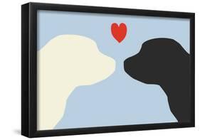 Blue Puppy Love-Avalisa-Framed Poster