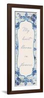 Blue Quadrefoil With Words II-Patricia Pinto-Framed Art Print