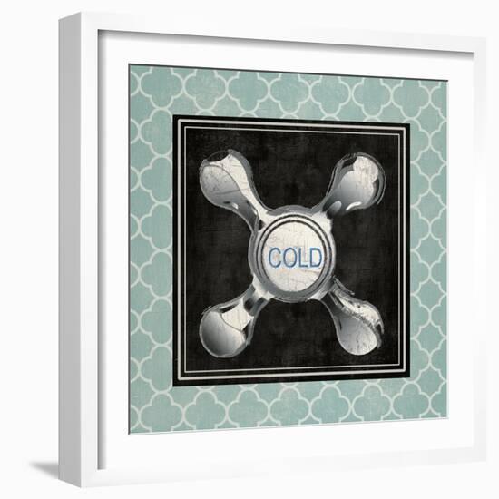 Blue Quatrefoil Bath I-Piper Ballantyne-Framed Art Print