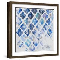 Blue Quatrefoil II-Patricia Pinto-Framed Art Print