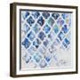 Blue Quatrefoil II-Patricia Pinto-Framed Art Print