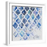 Blue Quatrefoil II-Patricia Pinto-Framed Art Print