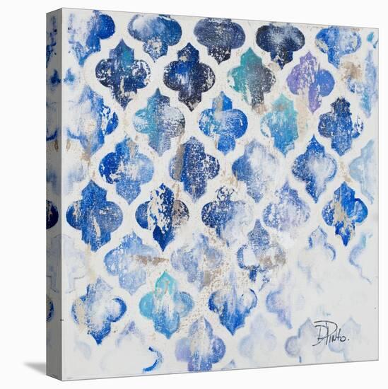 Blue Quatrefoil II-Patricia Pinto-Stretched Canvas