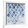 Blue Quatrefoil II-Patricia Pinto-Framed Art Print