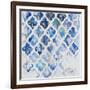 Blue Quatrefoil II-Patricia Pinto-Framed Art Print