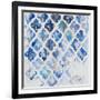 Blue Quatrefoil II-Patricia Pinto-Framed Art Print