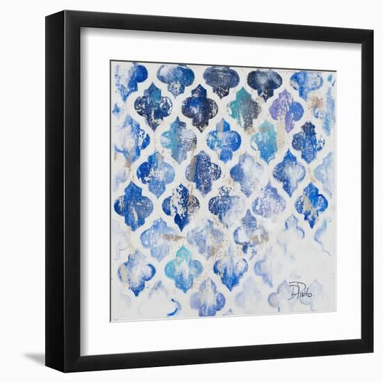 Blue Quatrefoil II-Patricia Pinto-Framed Art Print