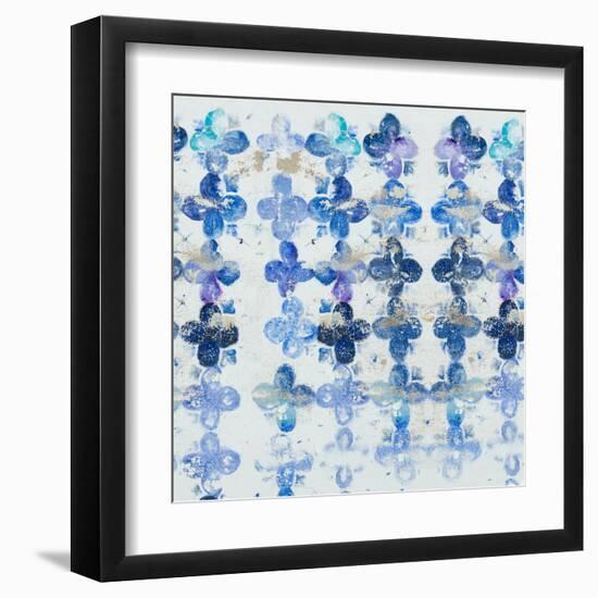 Blue Quatrefoil IV-Patricia Pinto-Framed Art Print