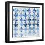 Blue Quatrefoil IV-Patricia Pinto-Framed Art Print