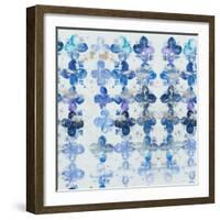 Blue Quatrefoil IV-Patricia Pinto-Framed Art Print