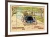 Blue Race Car in the Country-null-Framed Premium Giclee Print