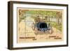 Blue Race Car in the Country-null-Framed Art Print