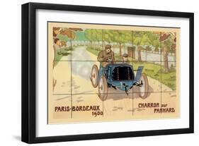 Blue Race Car in the Country-null-Framed Art Print