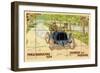 Blue Race Car in the Country-null-Framed Art Print