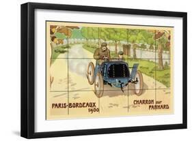 Blue Race Car in the Country-null-Framed Art Print