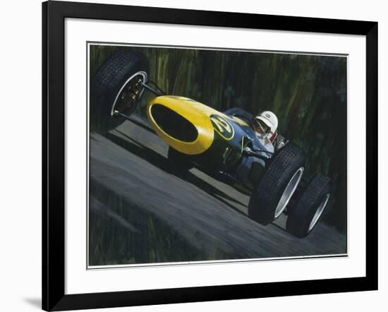 Blue Race Car-William Vanderdasson-Framed Giclee Print